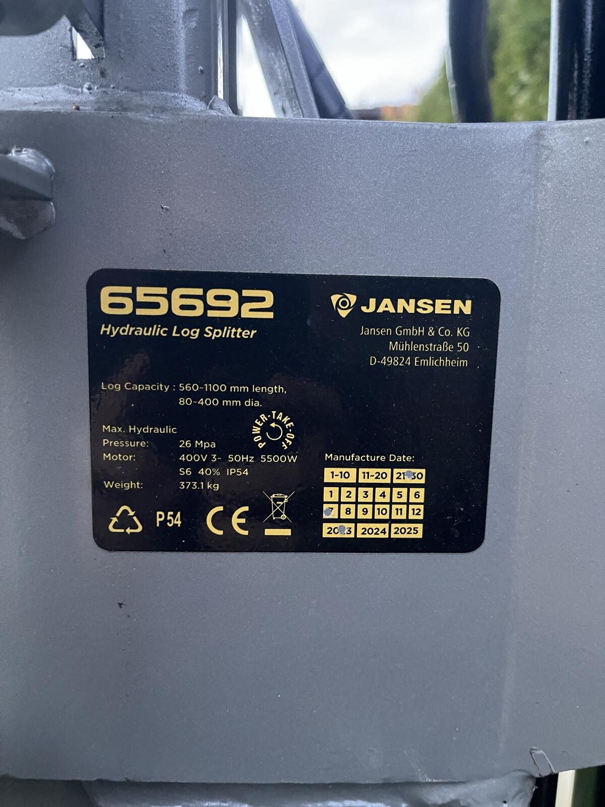 Jansen Holzspalter TS30 3