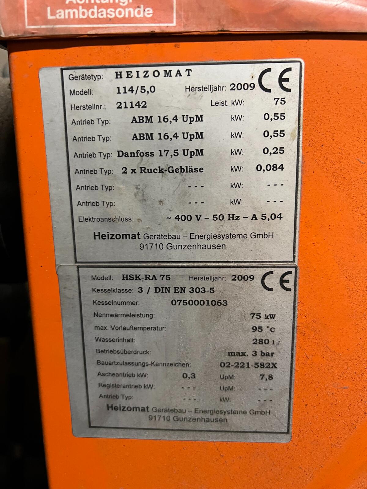 Hackschnitzelheizung 75 kW Heizomat 2