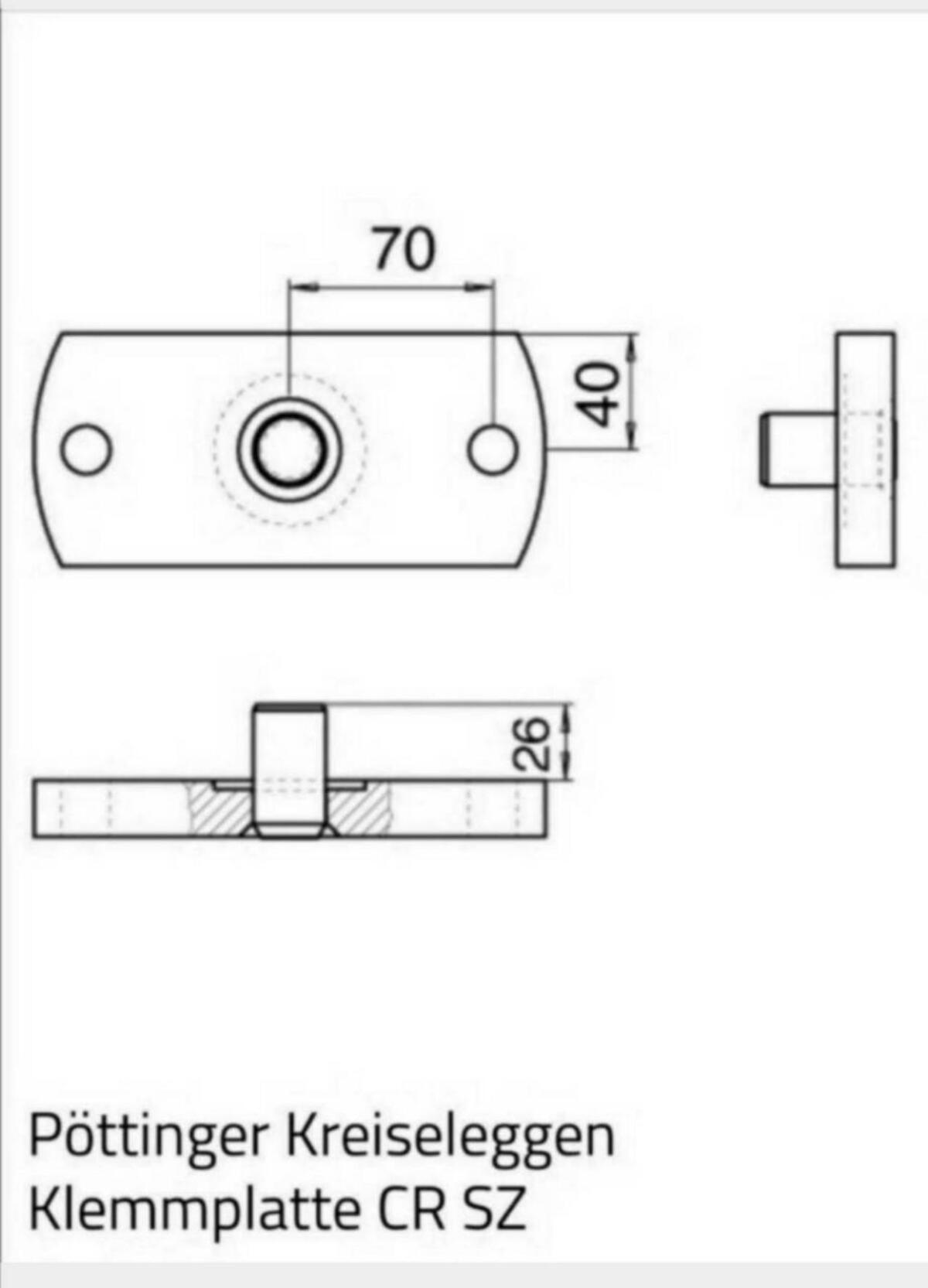 Pöttinger Kreiseleggen Klemmplatten CR SZ 872.01.060.0 1