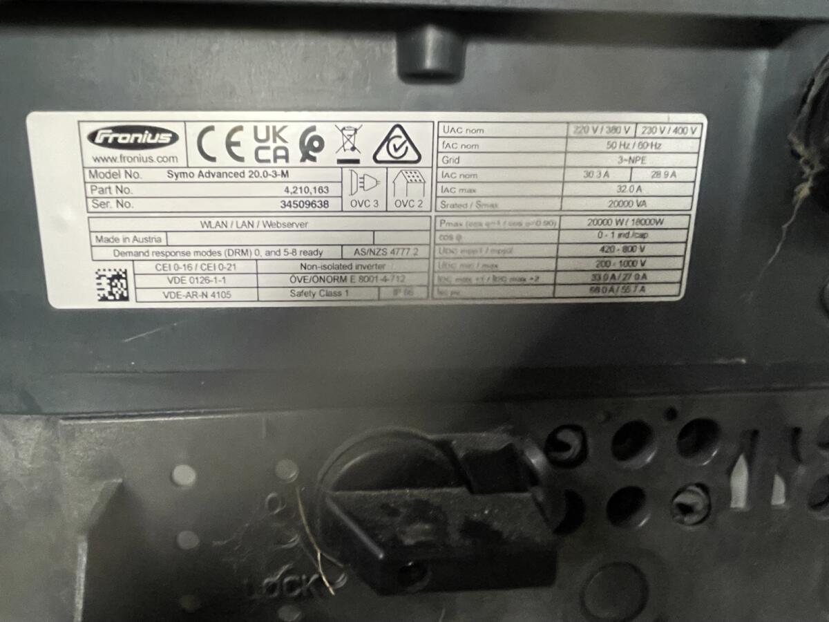 Fronius Wechselrichter Symo 20.0-3-M 2