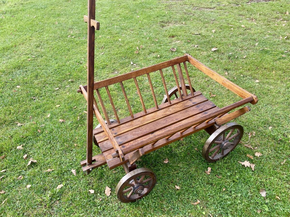 Eichenholz Leiterwagen Eigenbau - Handwerkskunst aus Eiche 1