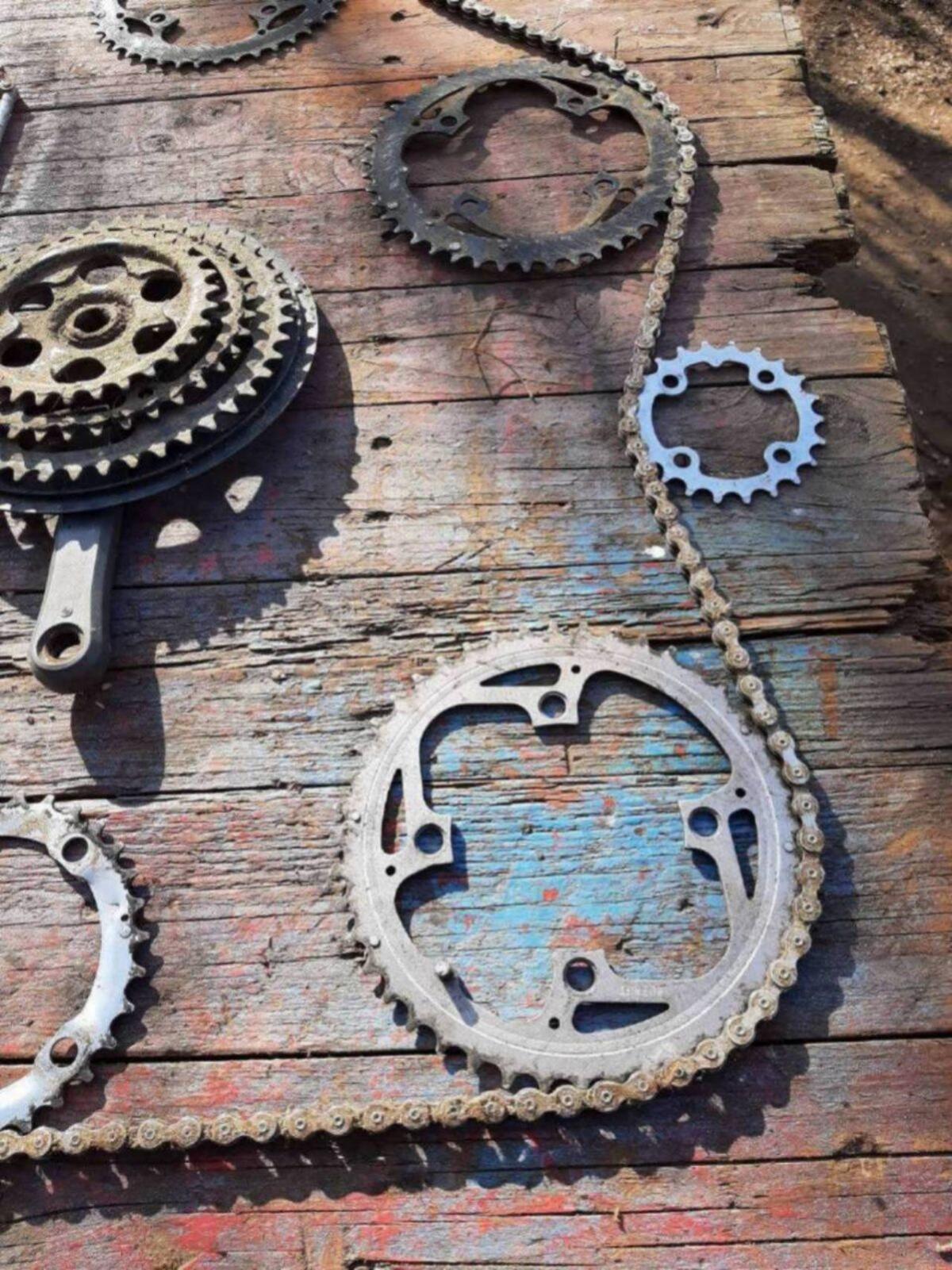 Fahrrad-Kettenräder und Kette 3