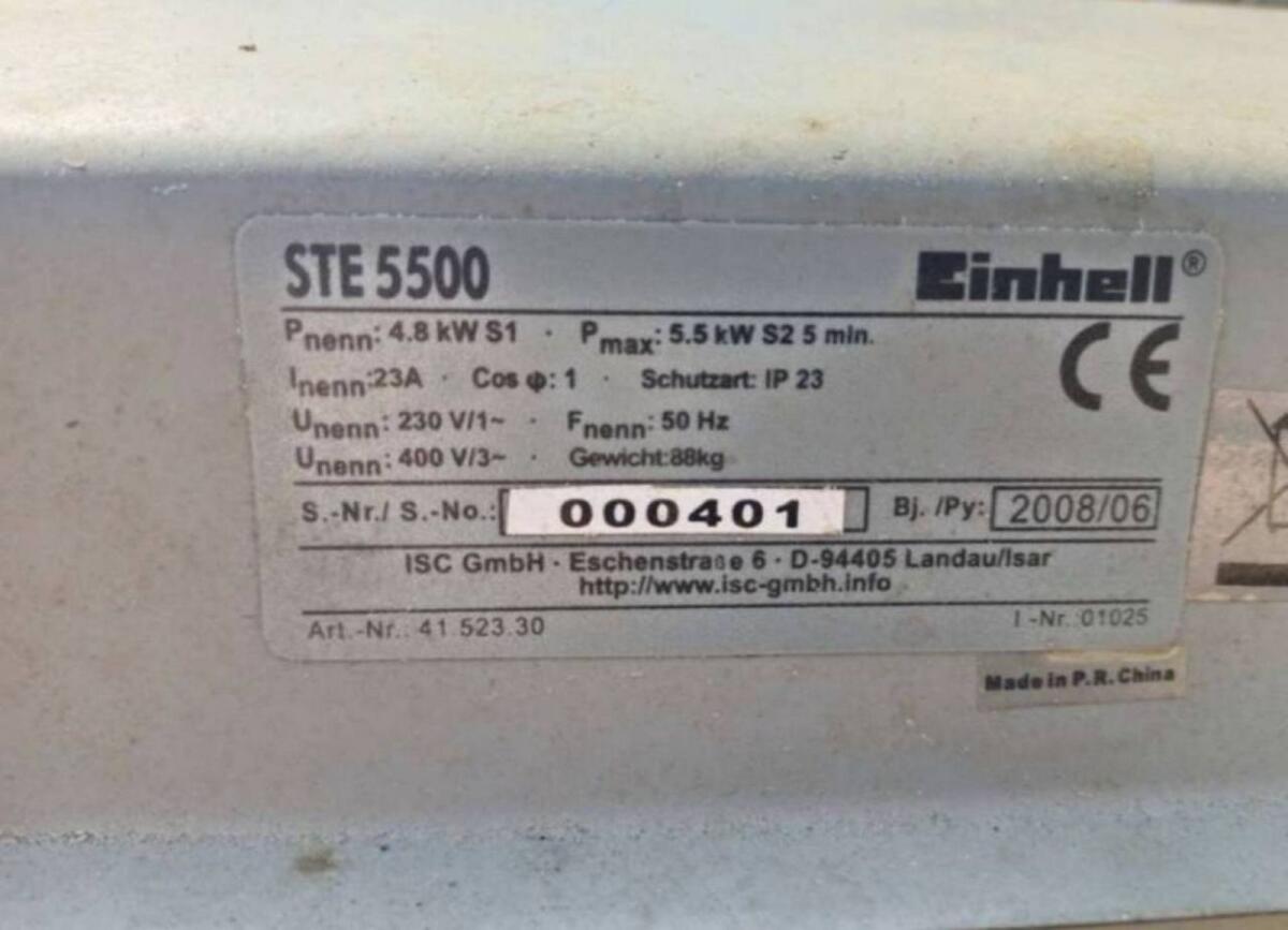 Notstromaggregat Einhell STS 5500 2