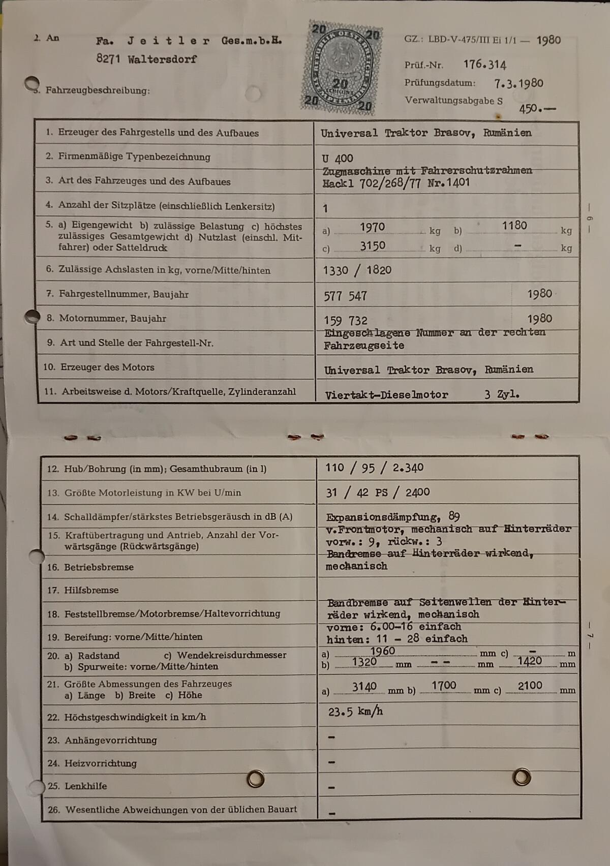 Fiat Universal 400 UTB 3