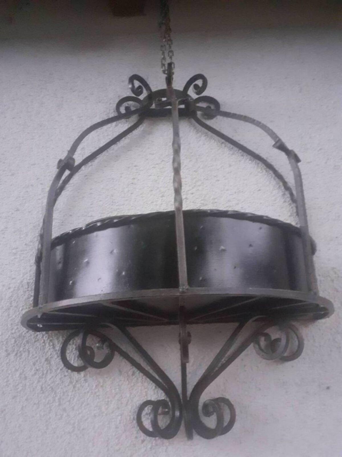 Schmiedeeisen Blumenampel mit Einsatz 1