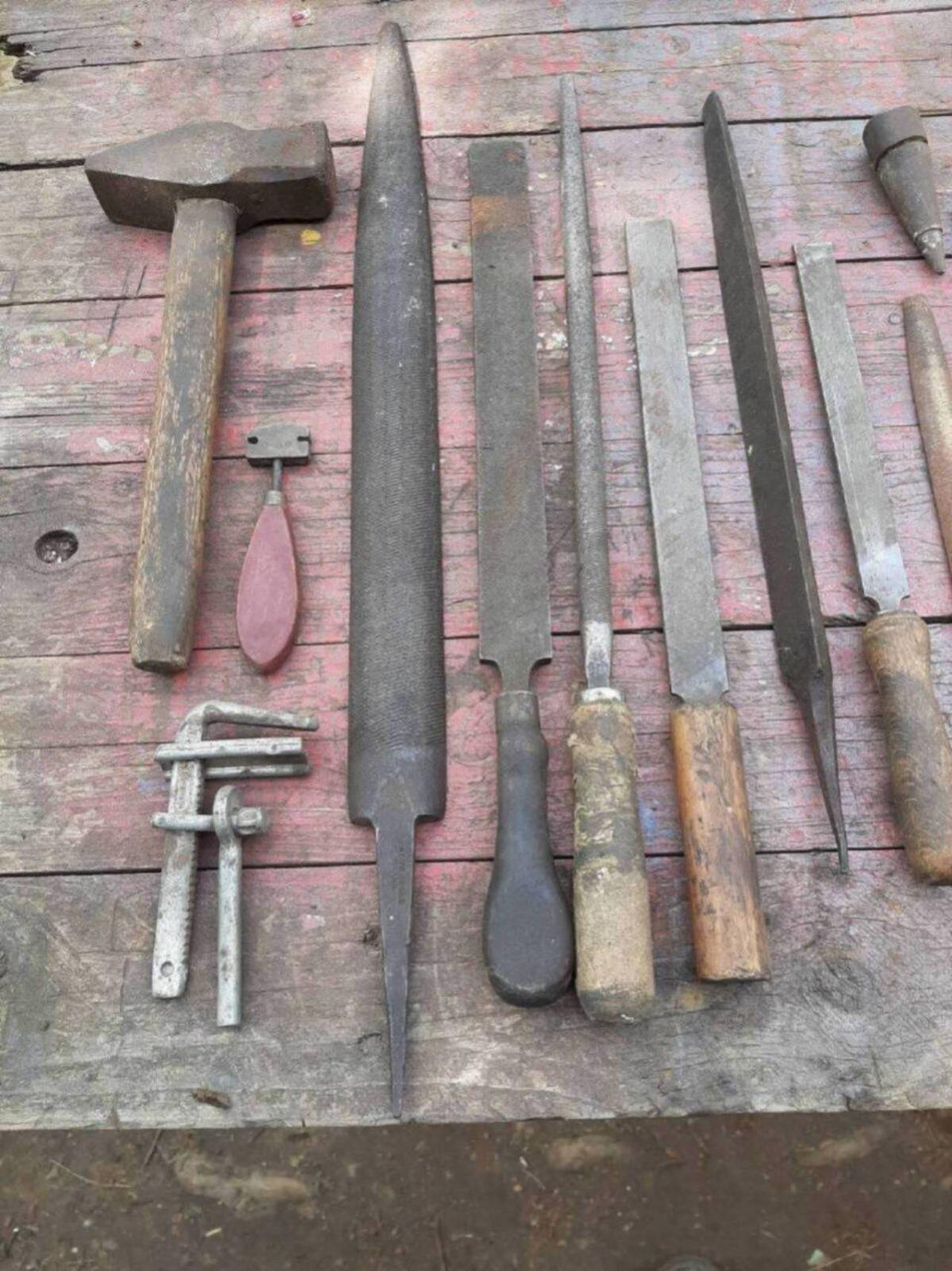 Alte Feilen, Werkzeug, Kunst, Schrott 3