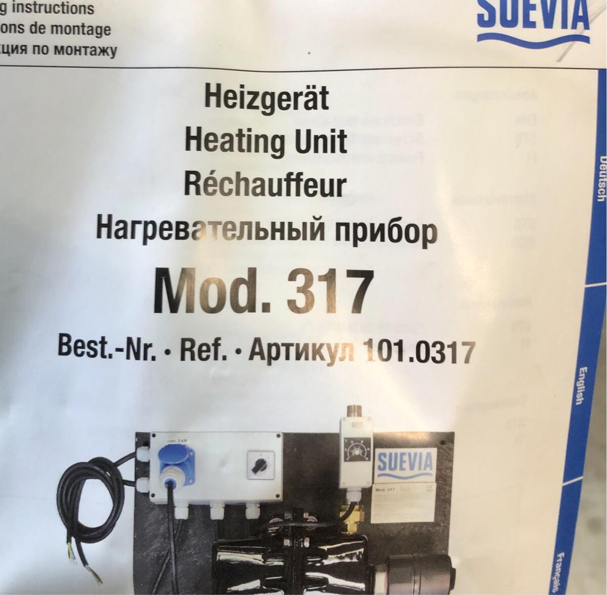 Suevia Heizgerät Modell 317 2