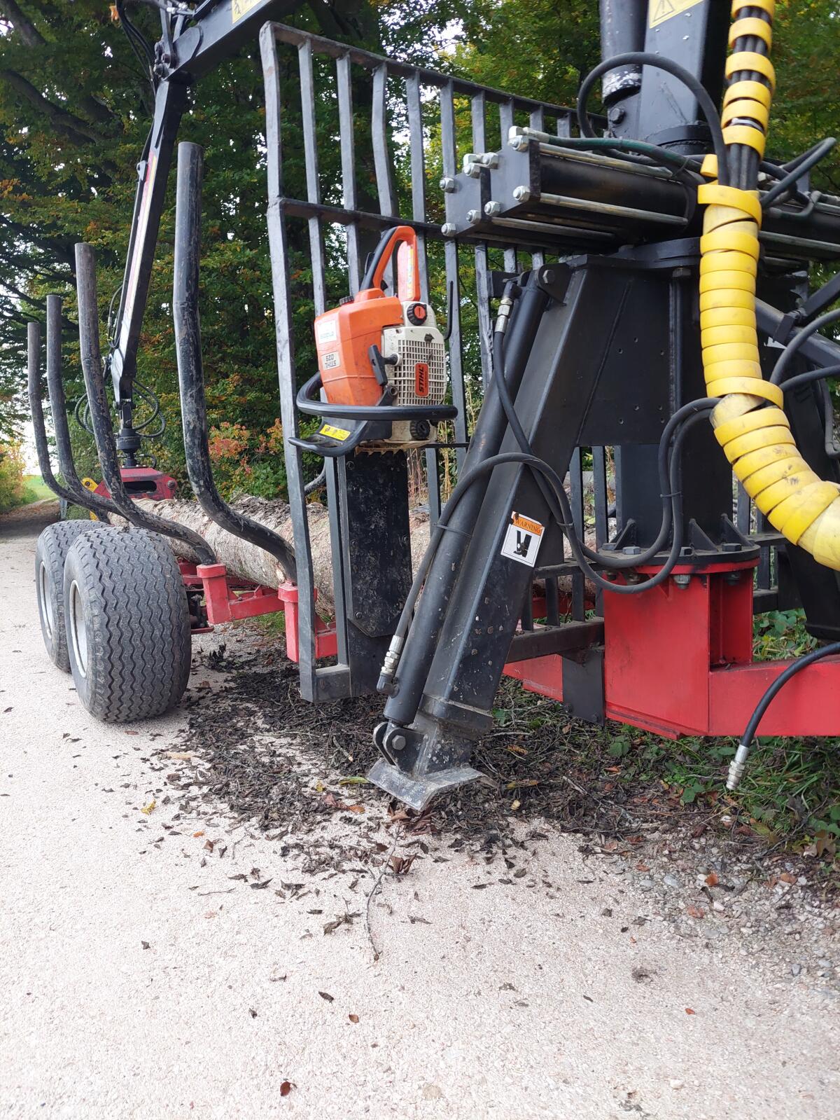 Rückewagen Maskiner SP 5000, Forstanhänger mit Kran 1