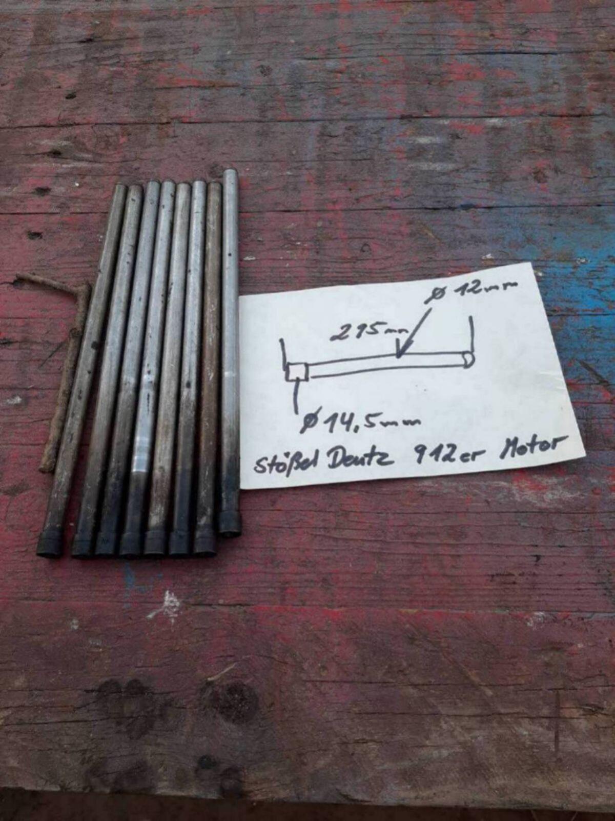 8 gebrauchte Ventilstößel Deutz Traktor 4506 1