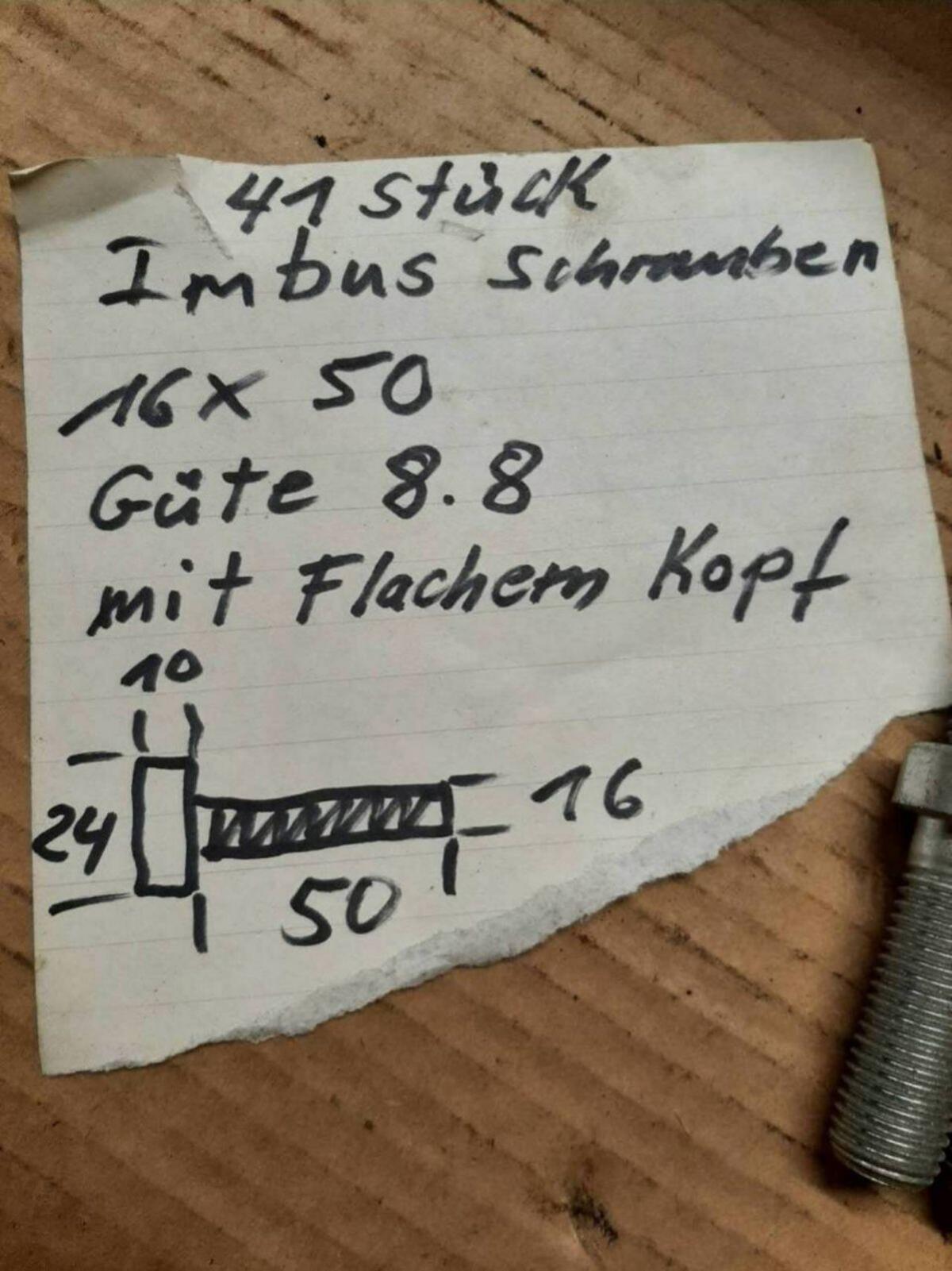 Inbus-Schrauben 16x50 2