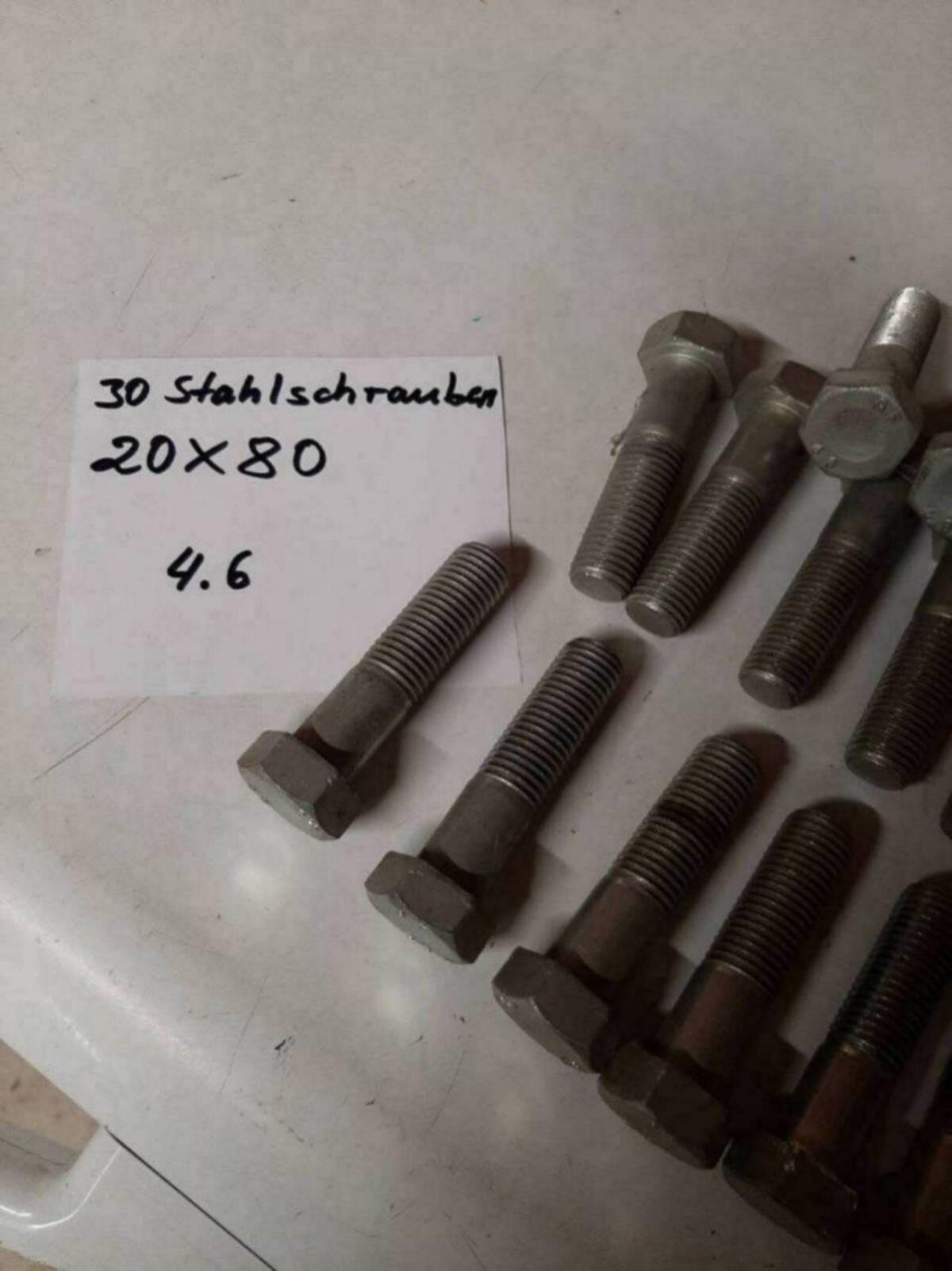 Schrauben 20 x 80, 20 x 70 2