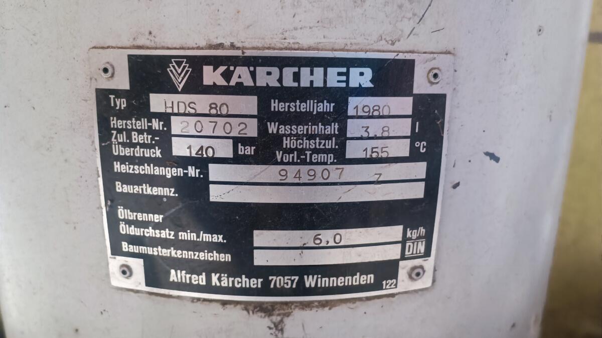 Verkaufe Kärcher HDS 80 Heißwasser-Hochdruckreiniger 2