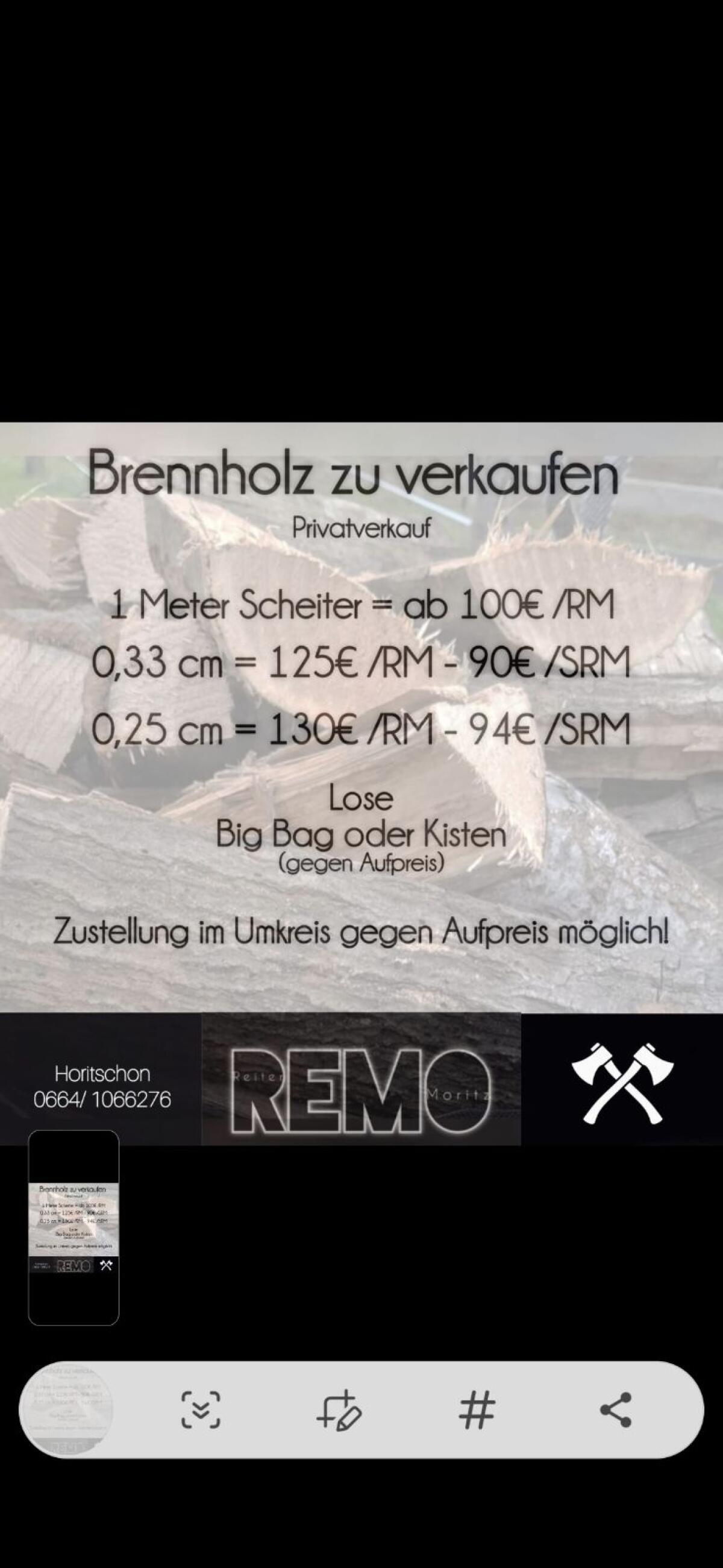 Brennholz Eiche oder Akazie 2