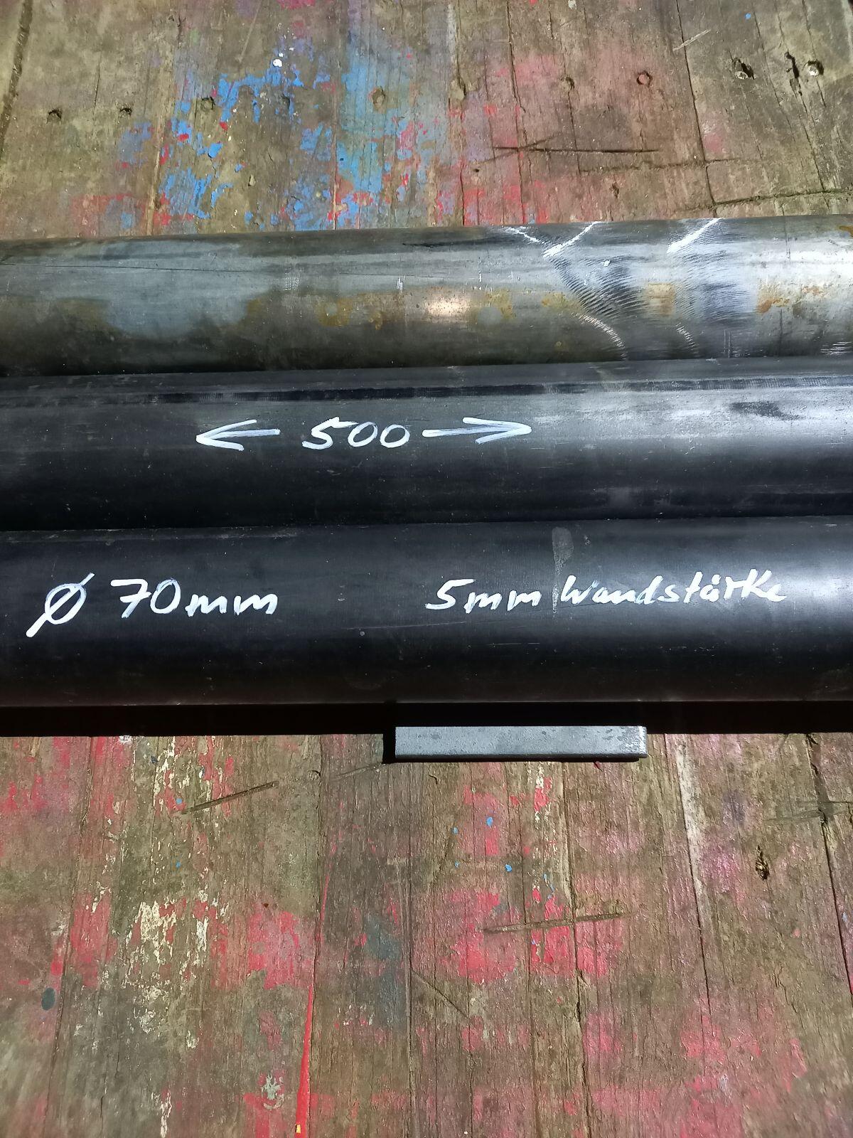 3 Rundrohre Dm. 70 mm 2