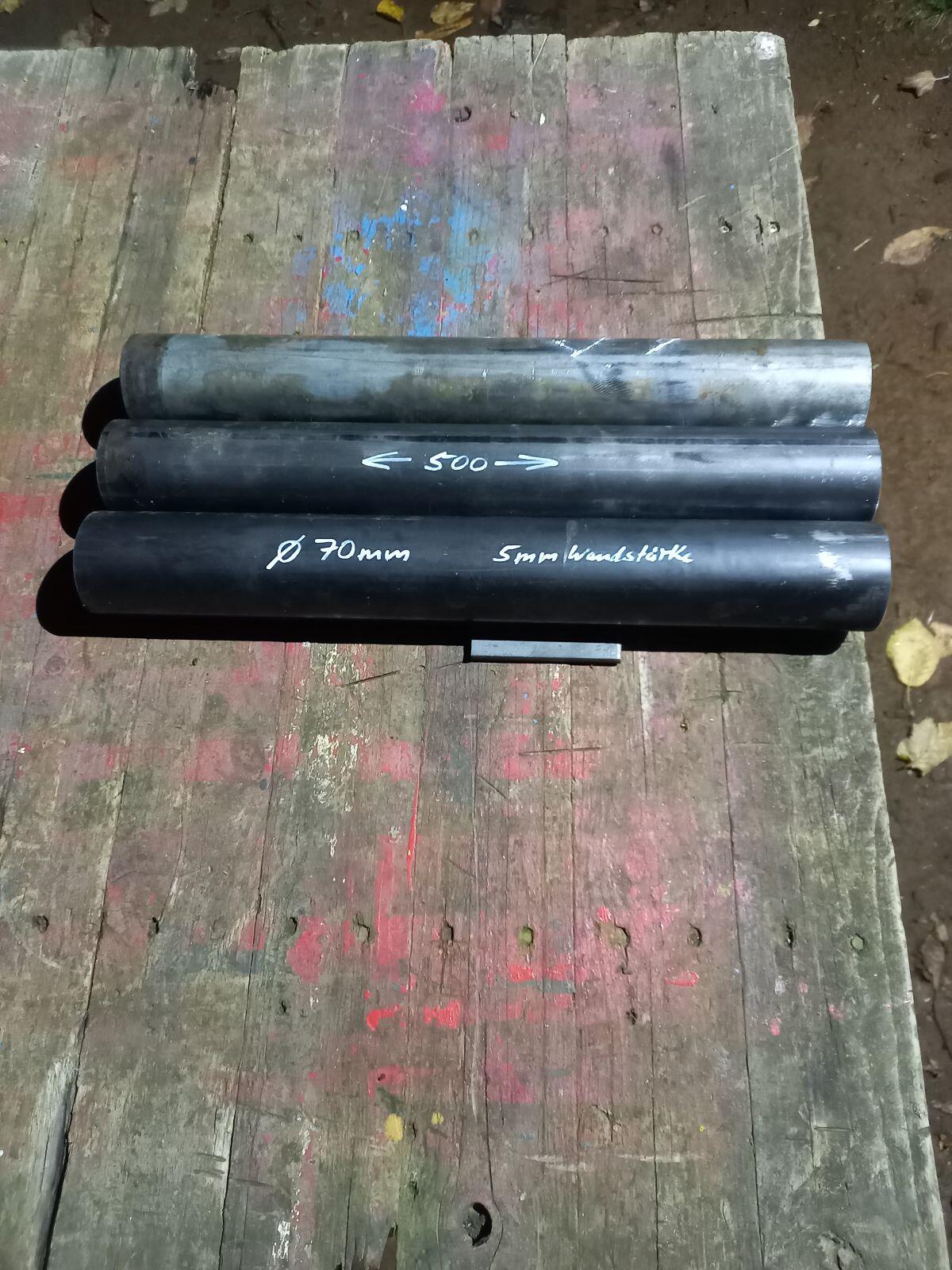 3 Rundrohre Dm. 70 mm 1