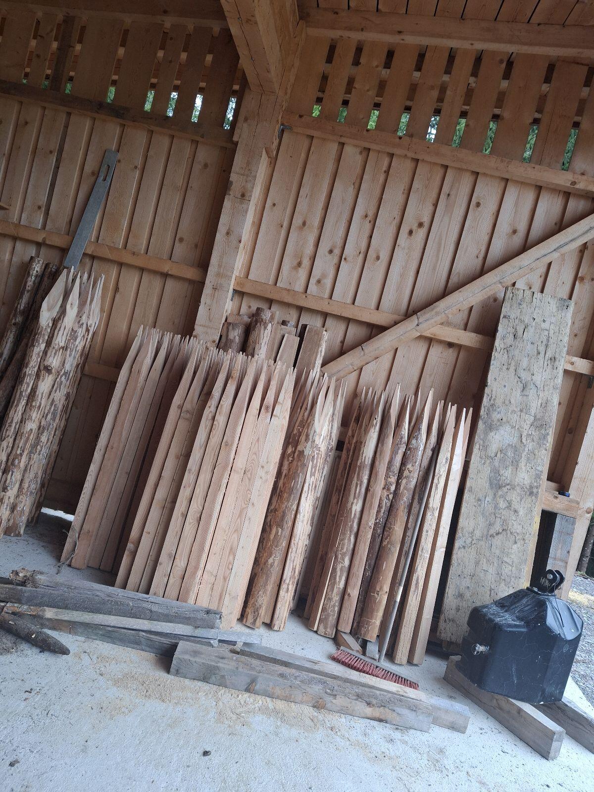 Kantholz Lärchstempen 1