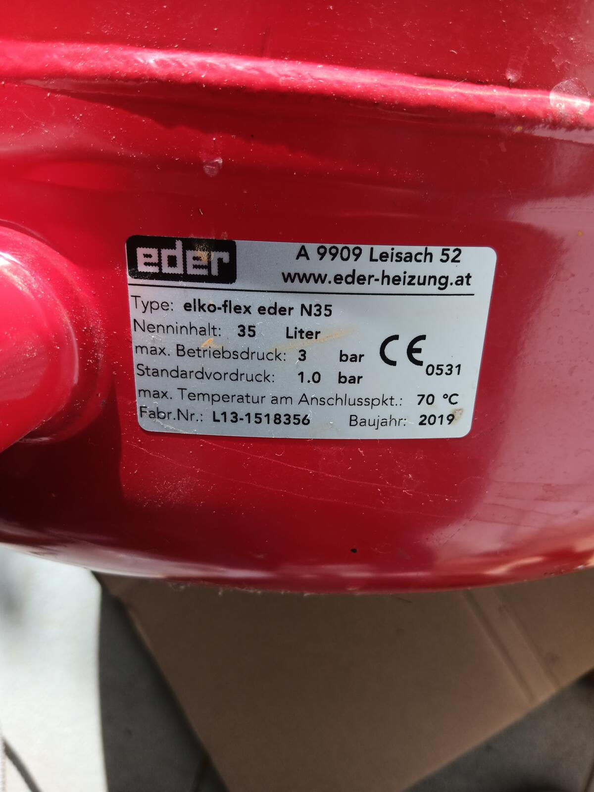 Expansionsgefäß elko-flex eder N35 2