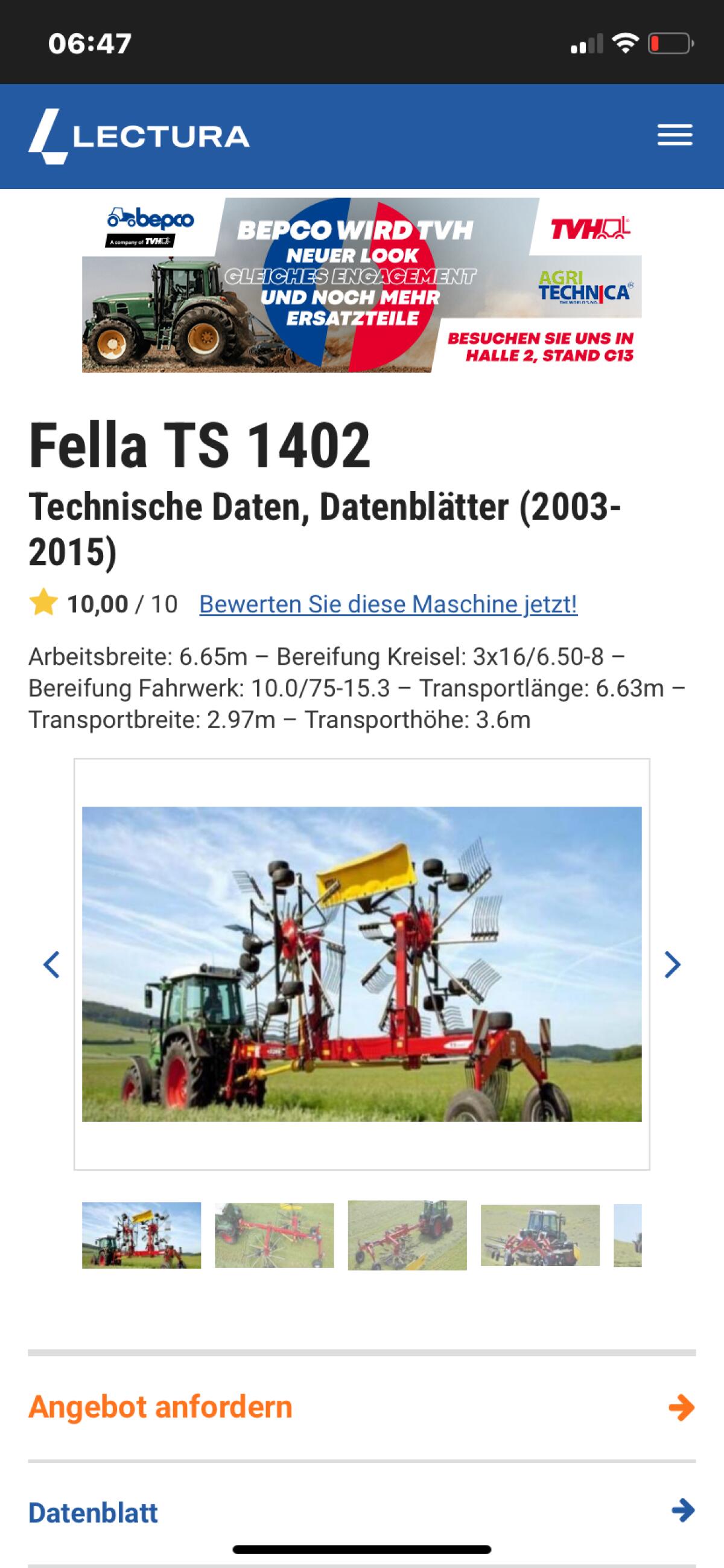 Fella Doppelschwader TS 1402 3