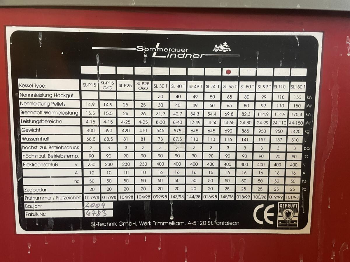 Hackgutheizung Sommerauer & Lindner SL65T 2