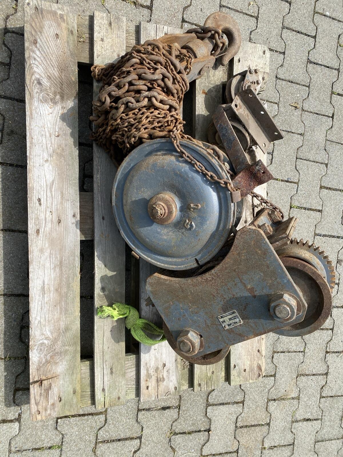 5 t Flaschenzug mit Laufkatze Kettenzug Kran 2