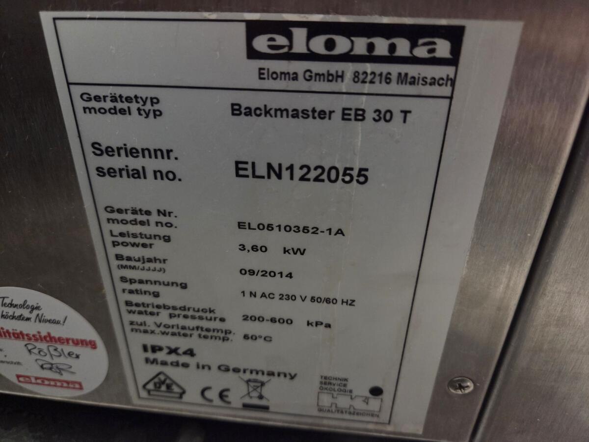 Eloma Kombibackofen Backmaster EB 30 T 2