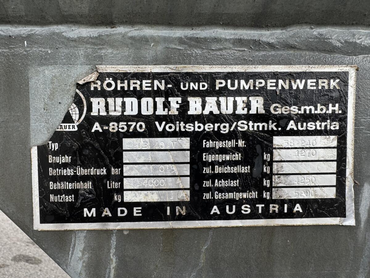 Güllefass Bauer 4.000 l Preis VHB 3