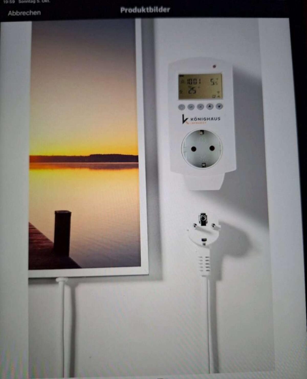 Wandheizung Bildheizung Infrarotheizung Königshaus 600W 2