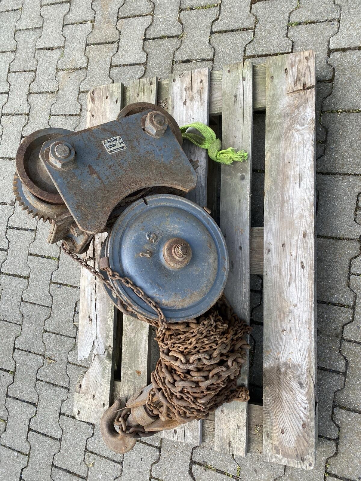 5 t Flaschenzug mit Laufkatze Kettenzug Kran 1