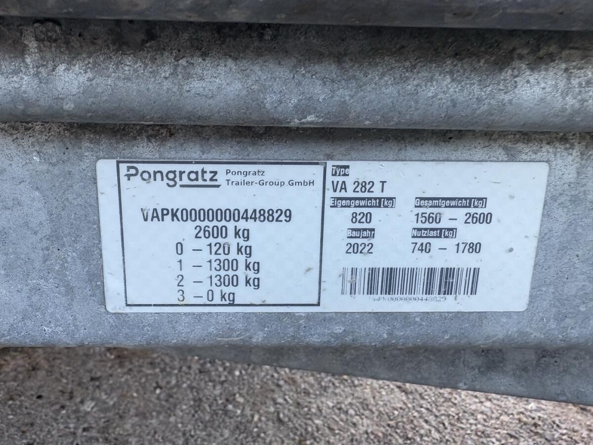 Pongratz Viehanhänger VA 282T 3