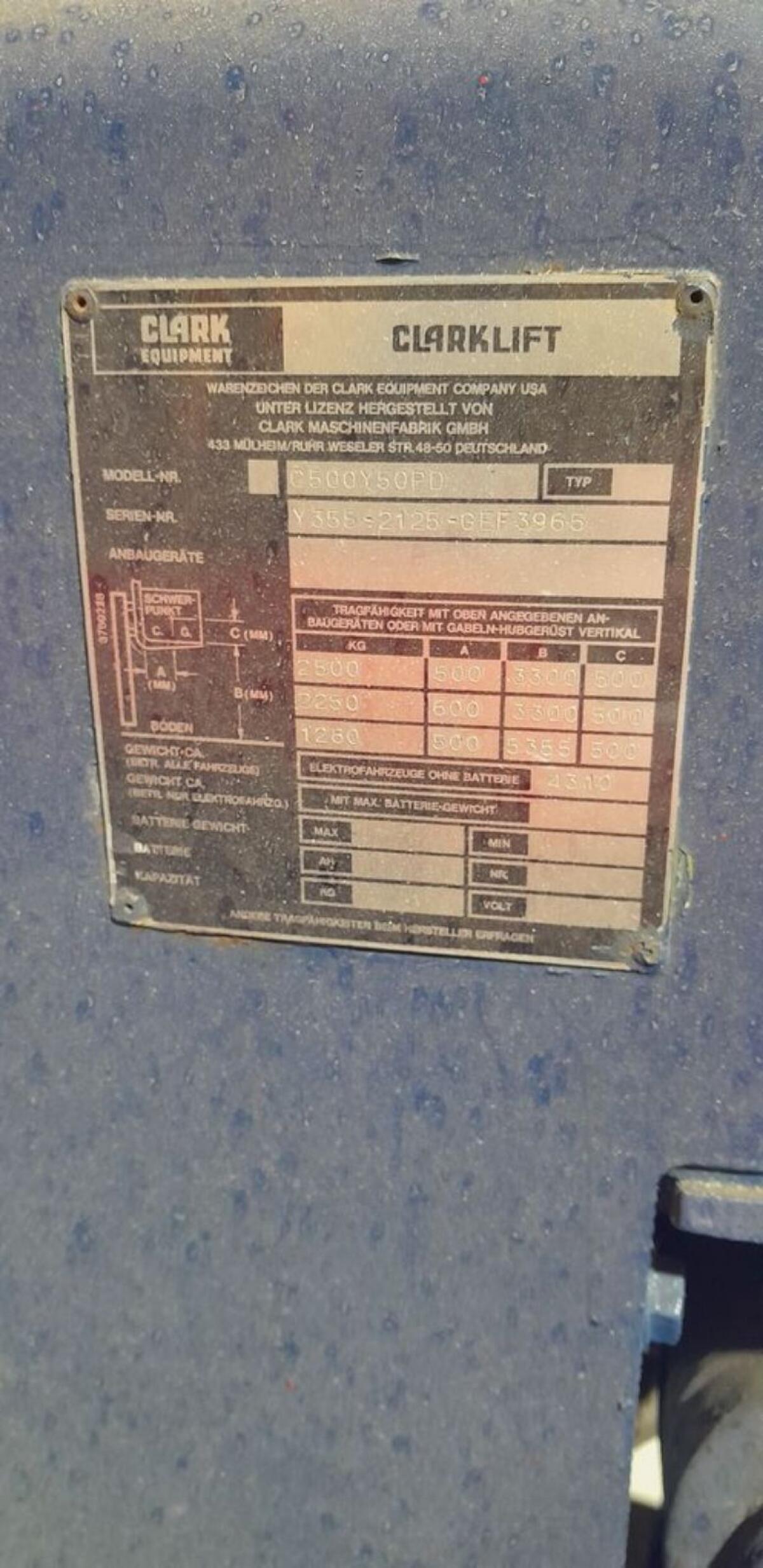 Stapler Clark 2,5 t C500 Y 50 PD 1