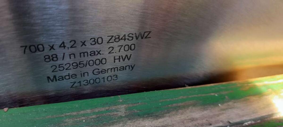 Kreissägeblatt 700mm 84 Zähne 2