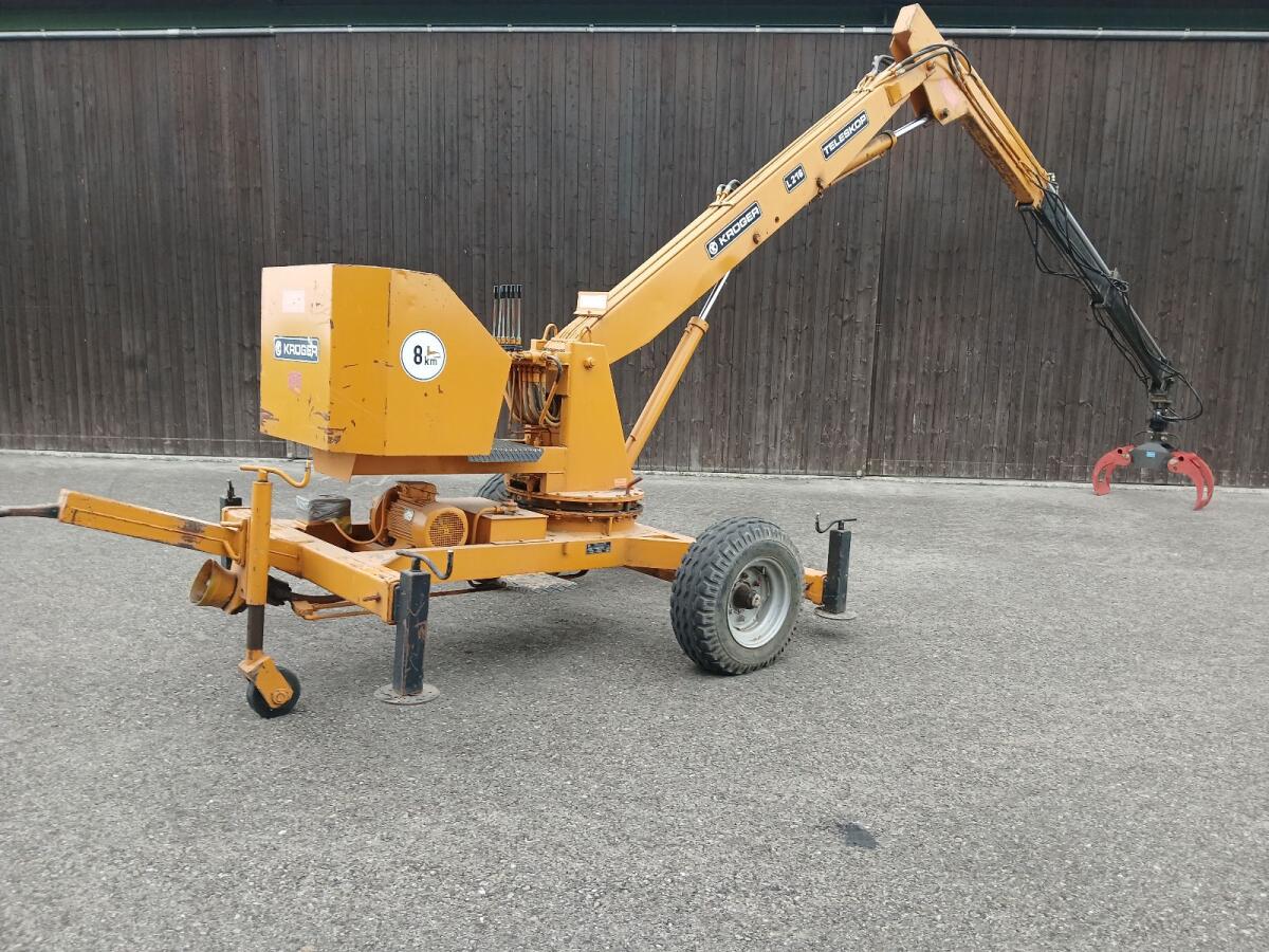 Krüger Bagger L 216 Mistbagger Heubagger Forstkran Teleskop 1