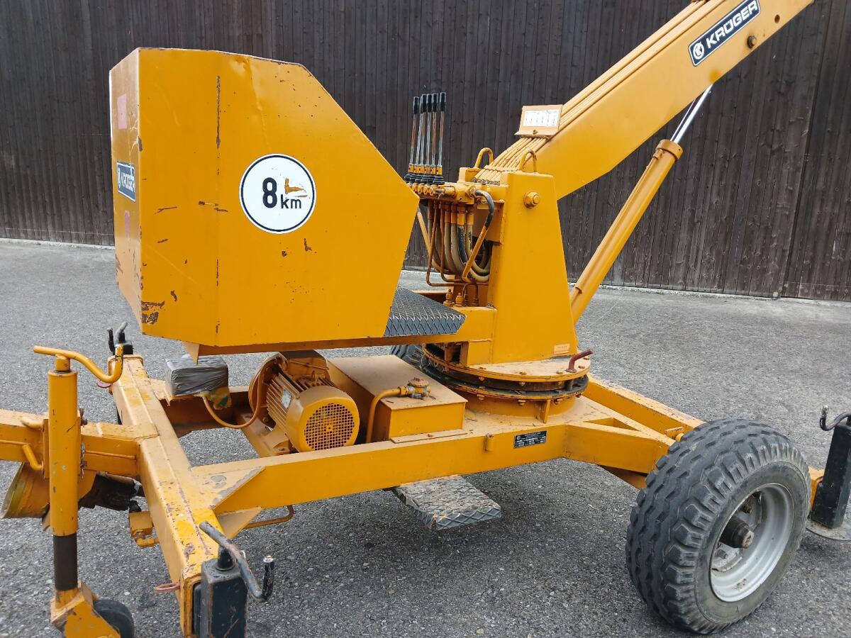 Krüger Bagger L 216 Mistbagger Heubagger Forstkran Teleskop 3