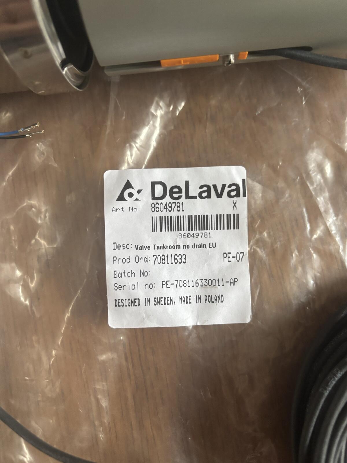 Delaval Milchtankventil Ventil 86049781 2