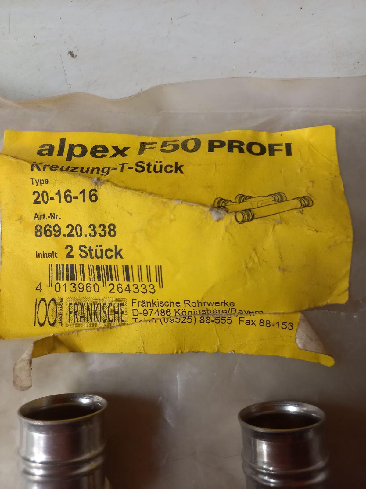 Alpex F 50 Profi Kreuzungs-T-Stück 2