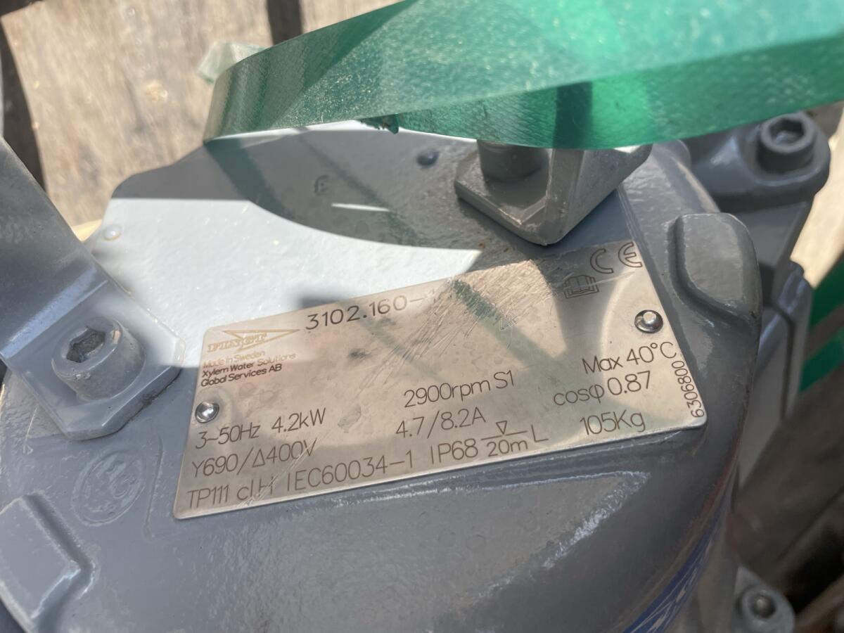 Industrielle Tauchpumpe – Flygt 3102.160, 4,2 kW 2