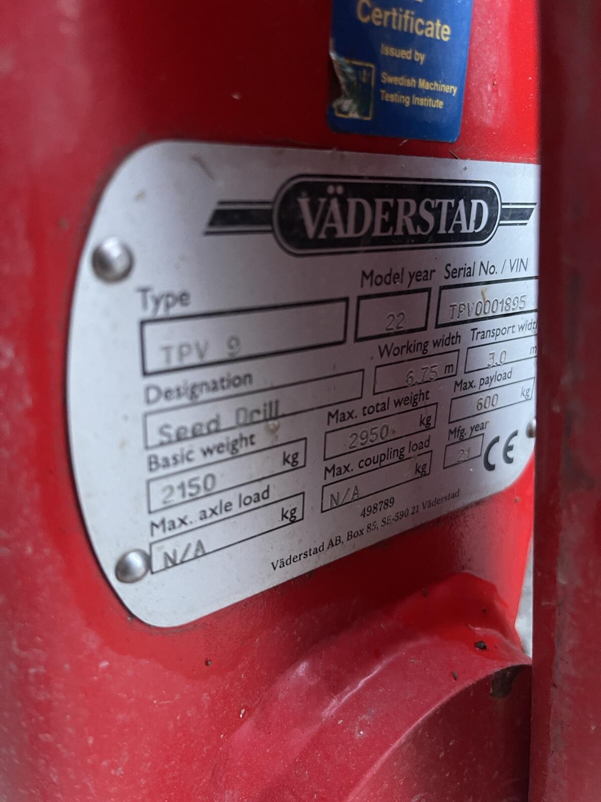 Väderstad Tempo V 12 3