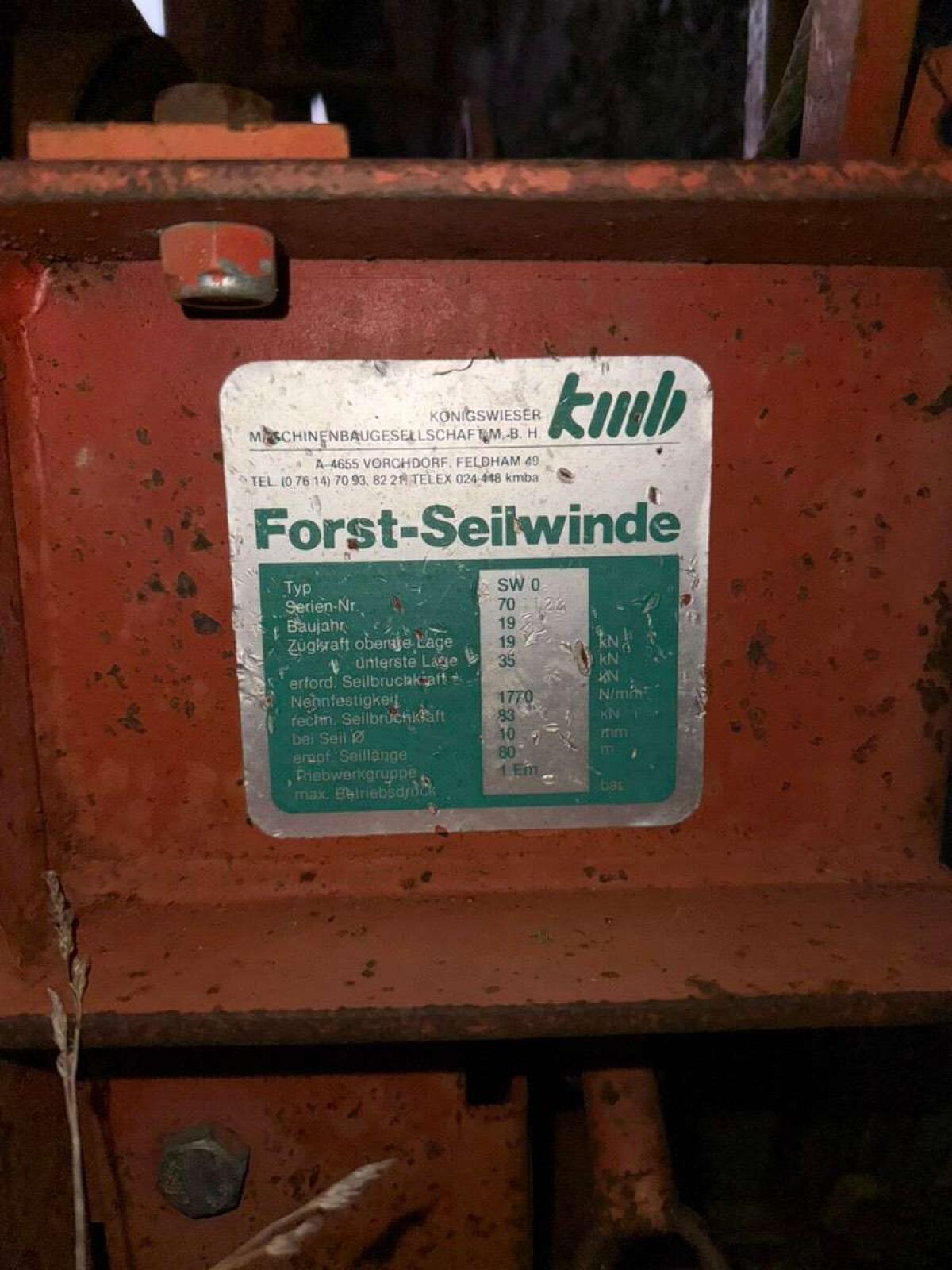Forstseilwinde KMB SW 0 2