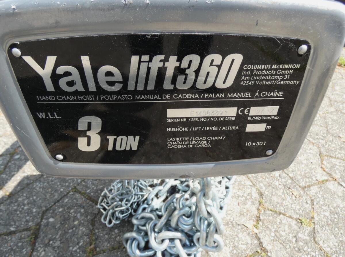 Columbus McKinnon Yale Lift 360 Kettenzug, 3 t, GL: ca. 2,7 m 1