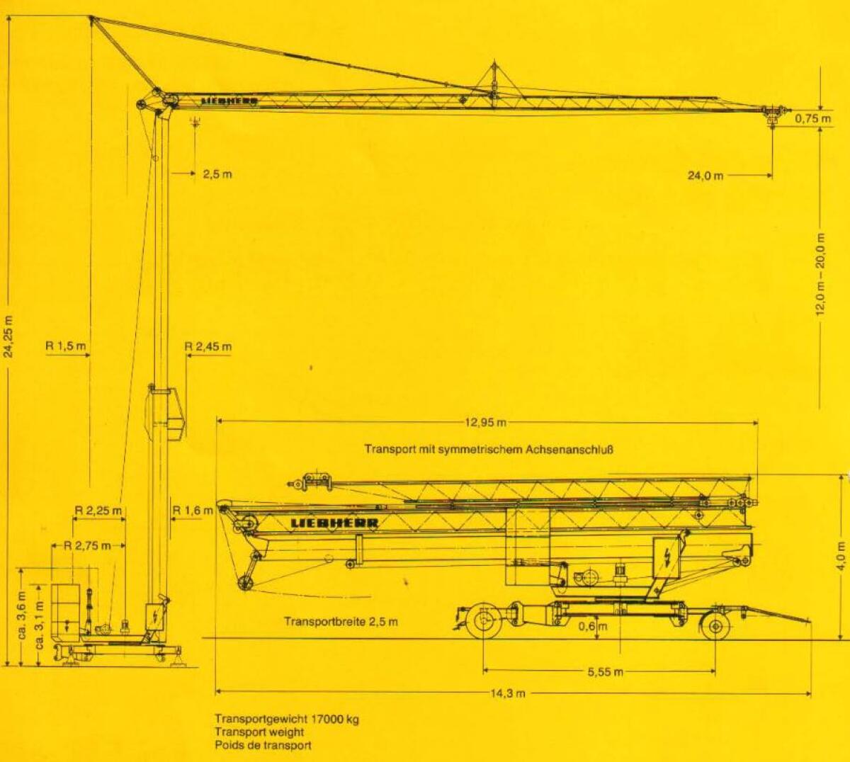 Baukran Liebherr 20K 2