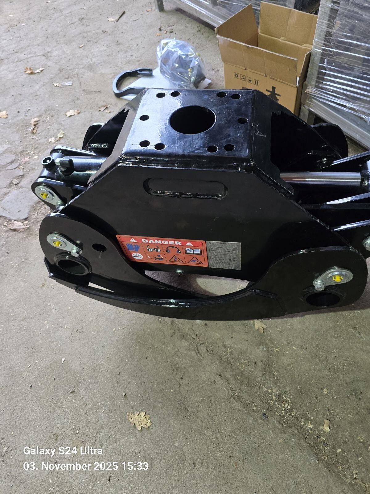 Holzzange Forstzange Greifer Energieholzzange inkl. Rotator 3