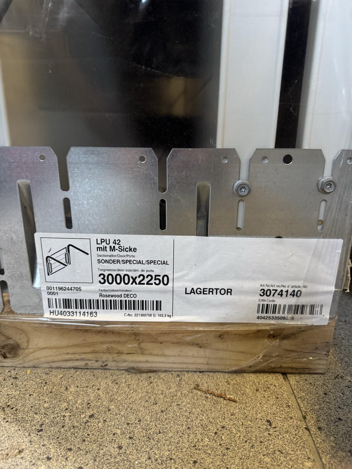 Hörmann Garagentor Originalverpackt 2