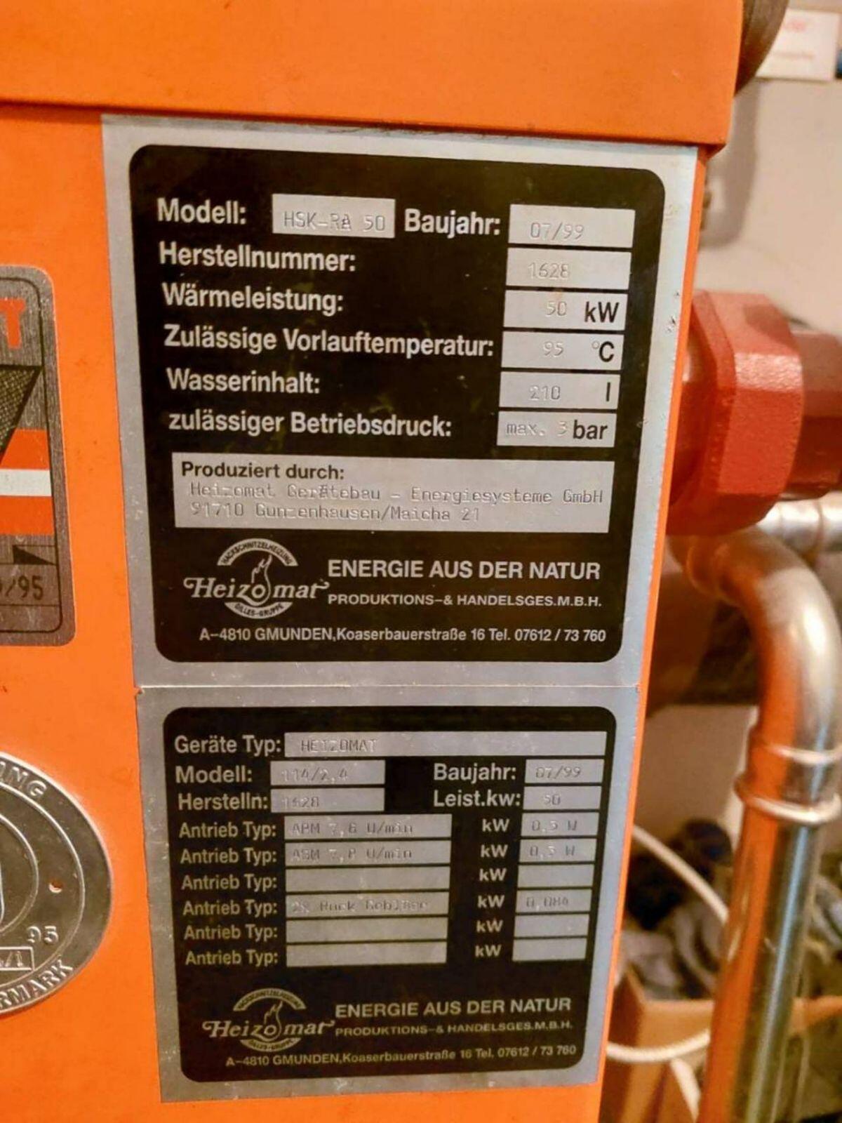 Hackschnitzelheizung Heizomat HSK RA 50 2