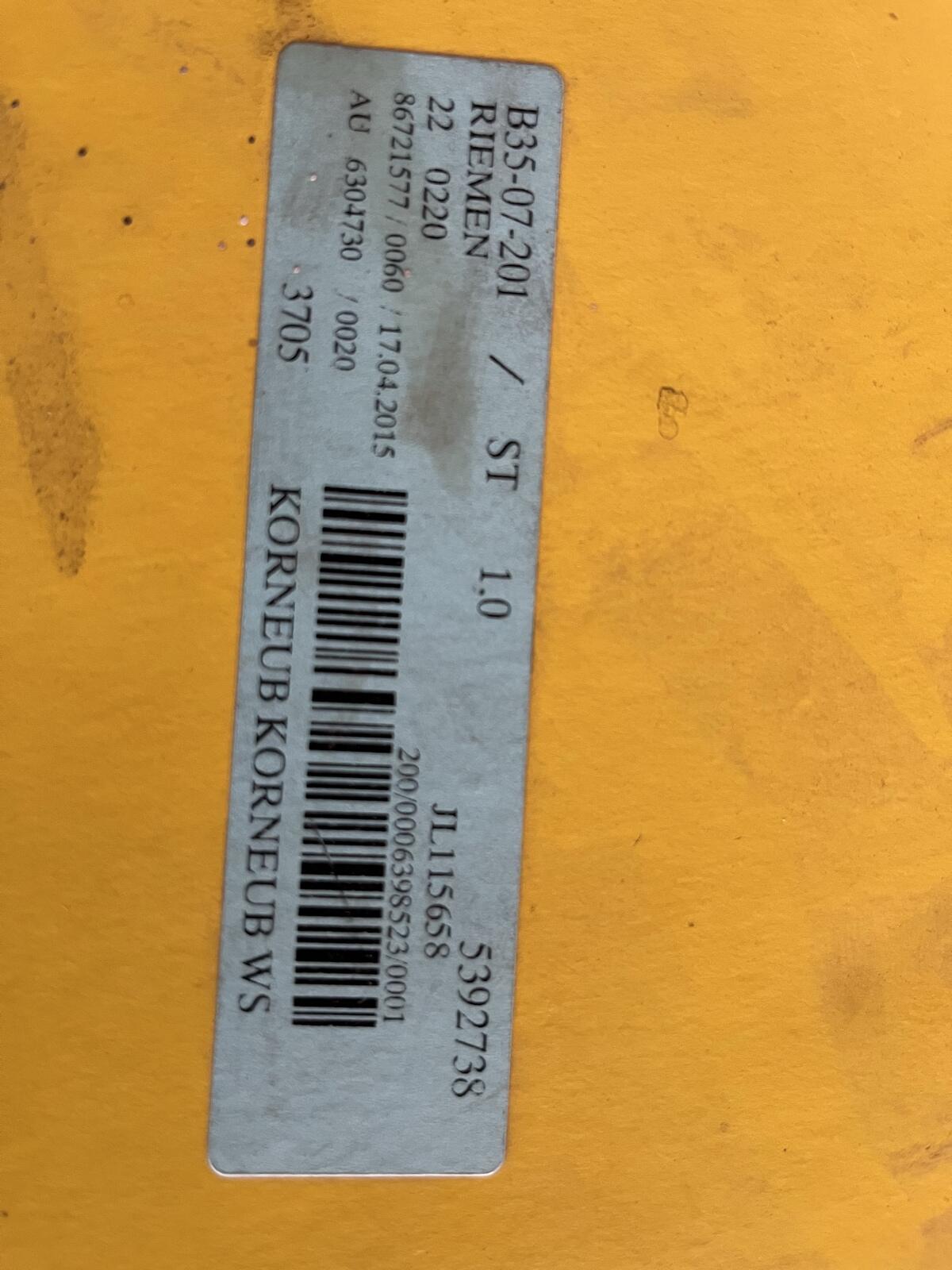 Flachriemen für John Deere 6100 2