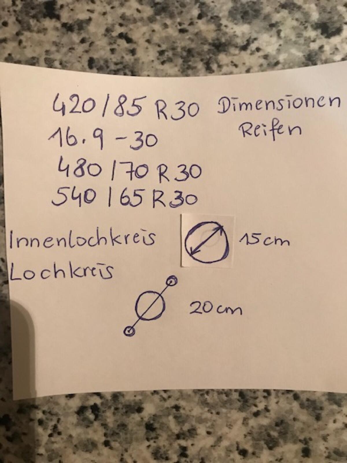 Verkaufe Felgen 420/85 R30, 16.9-30, 480/70 R30, 540/65 R30 2