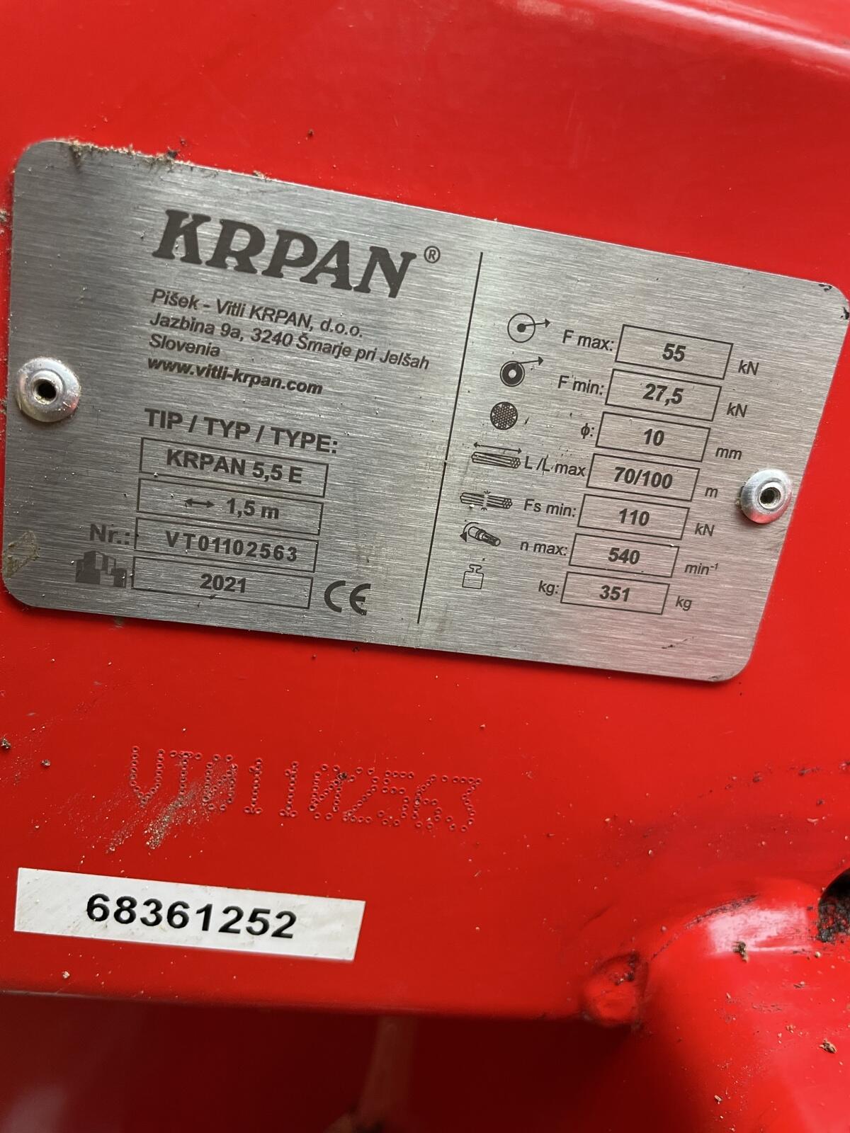 Seilwinde Krpan 5.5 mechanisch 2