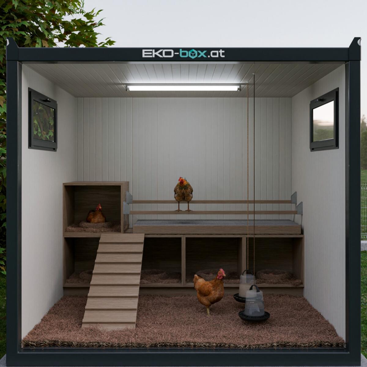 Tierhütte, Tiercontainer, Hühnerstall, Stall, Container 3