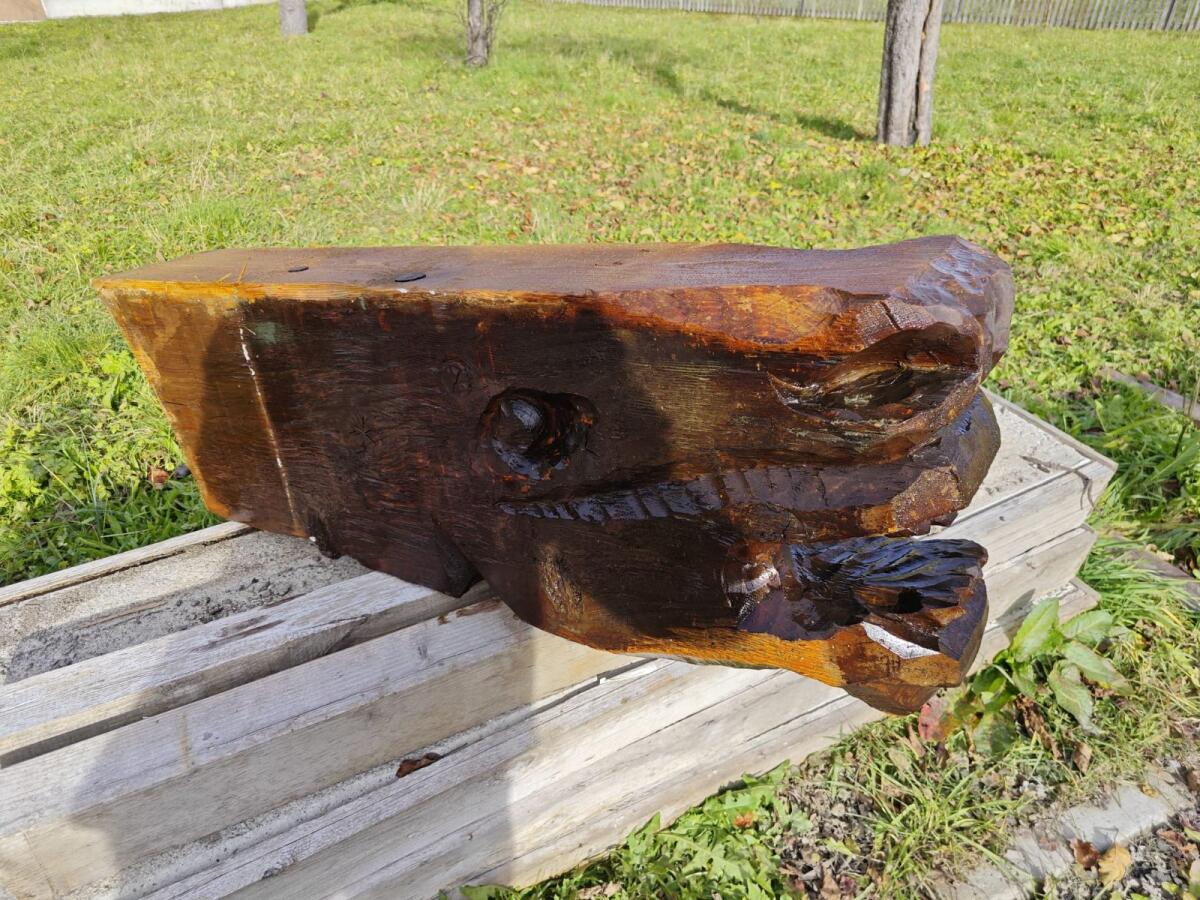 Seltener geschnitzter Holzkopf 3