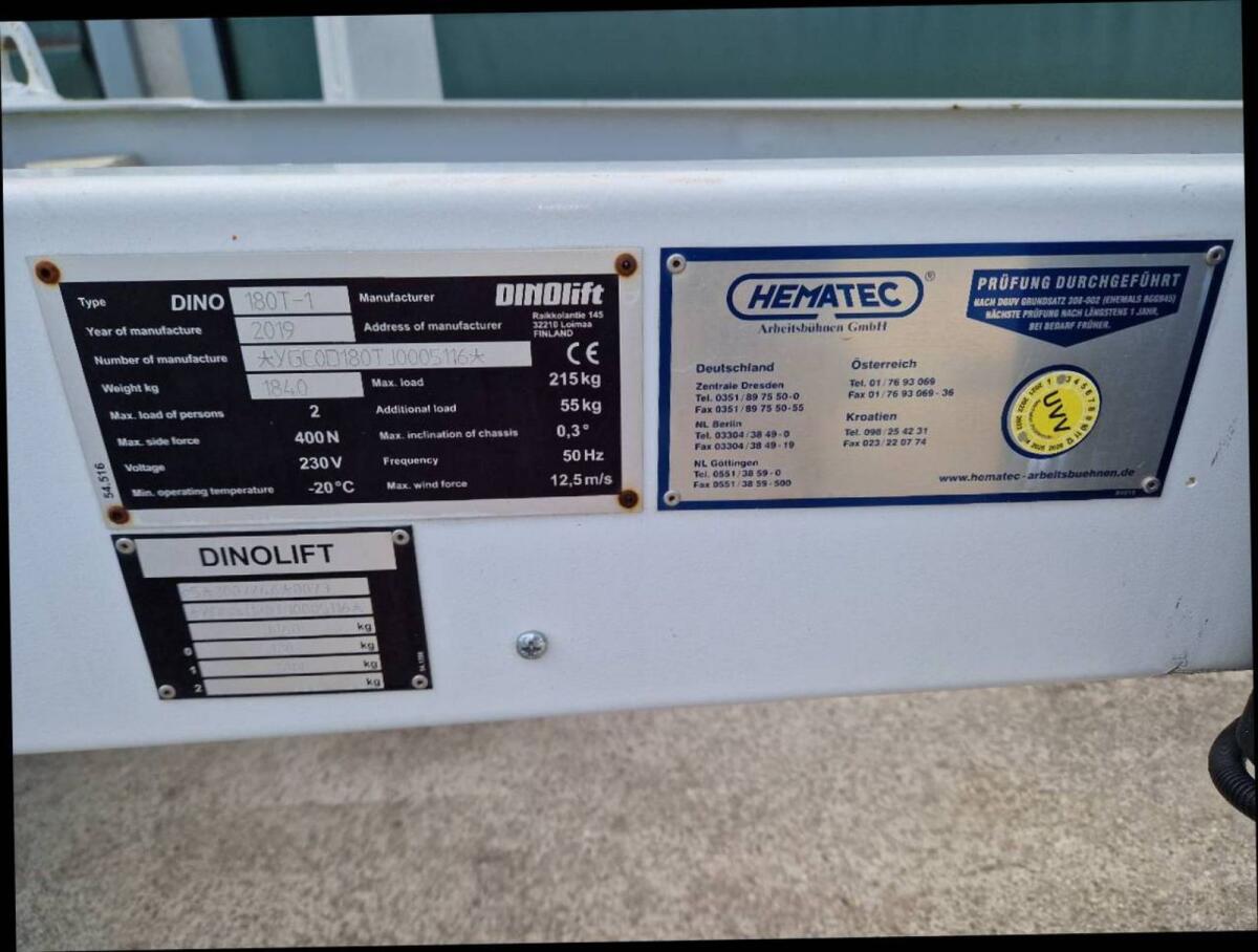 DINO 180T Anhängerarbeitsbühne 3