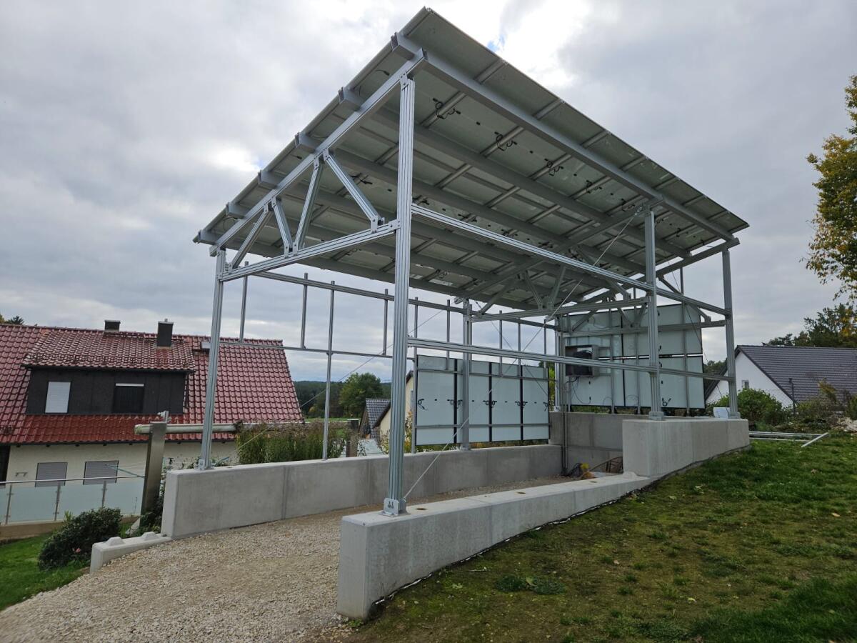 Solar Carport für 3x5 = 15 Module 1